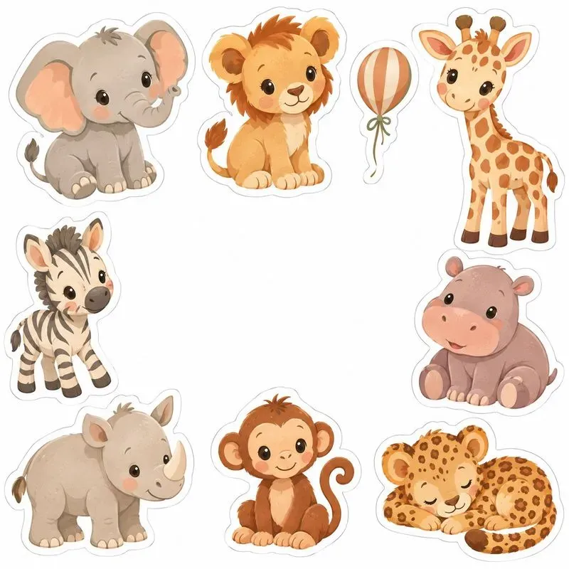 Cute Baby Animals Clipart Etsy Ready