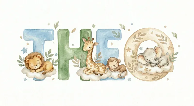 Custom Baby Name Watercolor Safaris