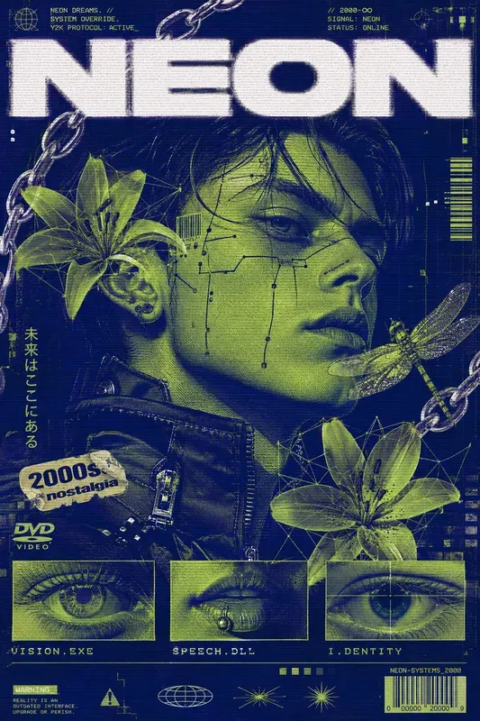 Y2k Grunge Scanline Collages