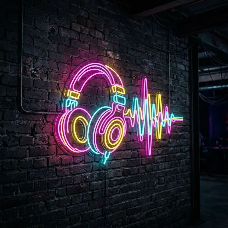 Neon Sign Logo Mockup Generator