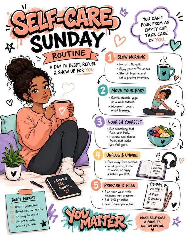 Womens Selfcare Infographic Sketchnotes