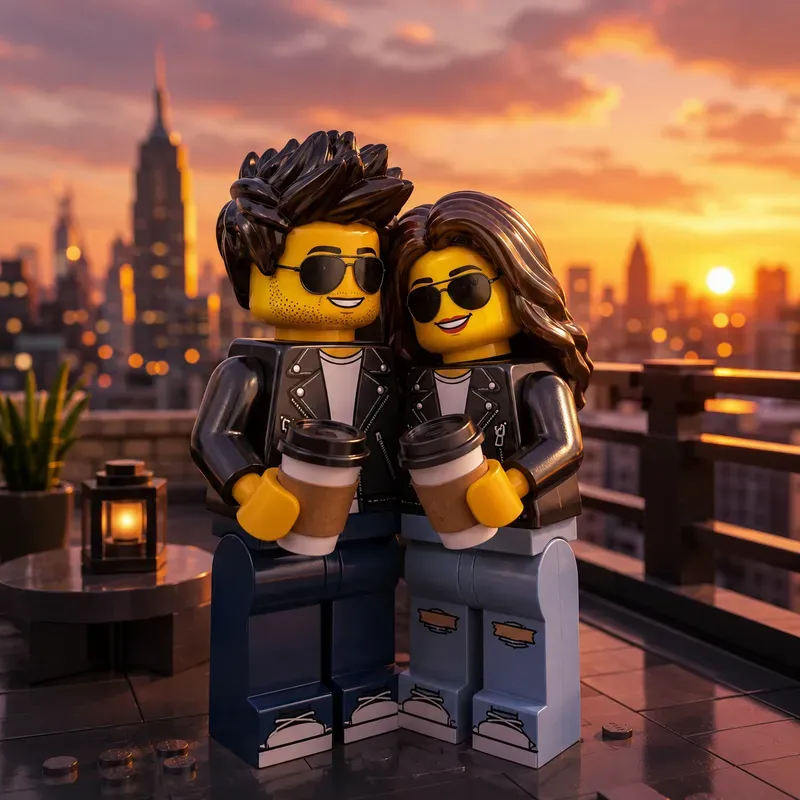 Cute Lego Couple Scenes