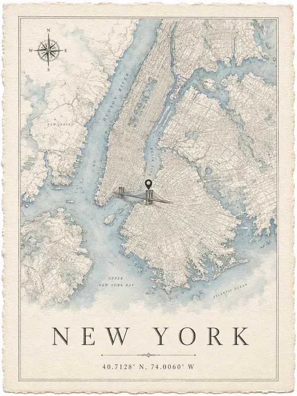 Custom Location Map Wall Art