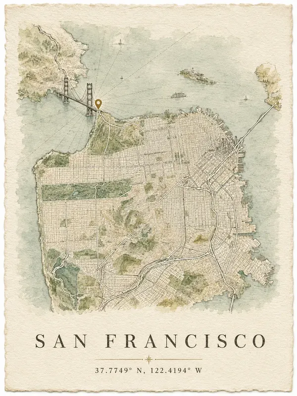 Custom Location Map Wall Art