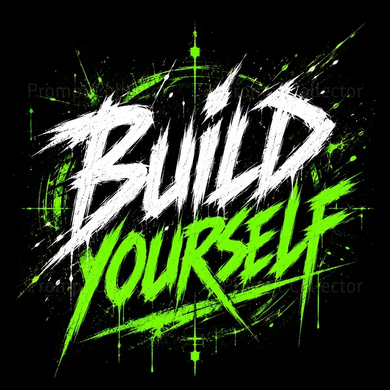 Cyberpunk Brush Typography