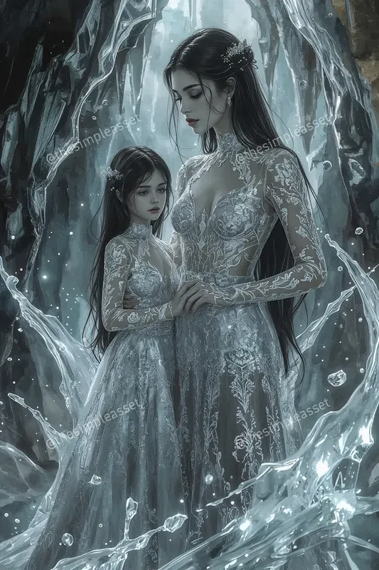 Glowing Ink Wash Mothers Daughters