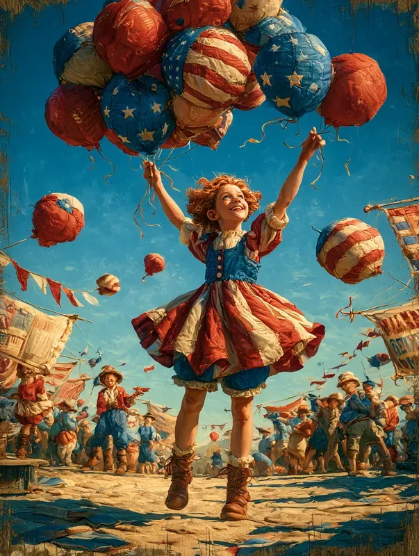 Fourth Of July Folk Art Americana