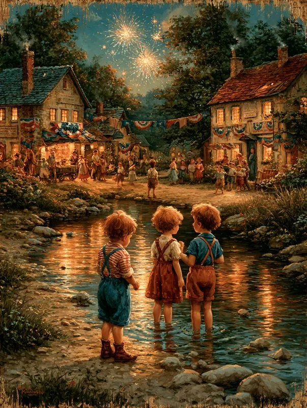 Fourth Of July Folk Art Americana