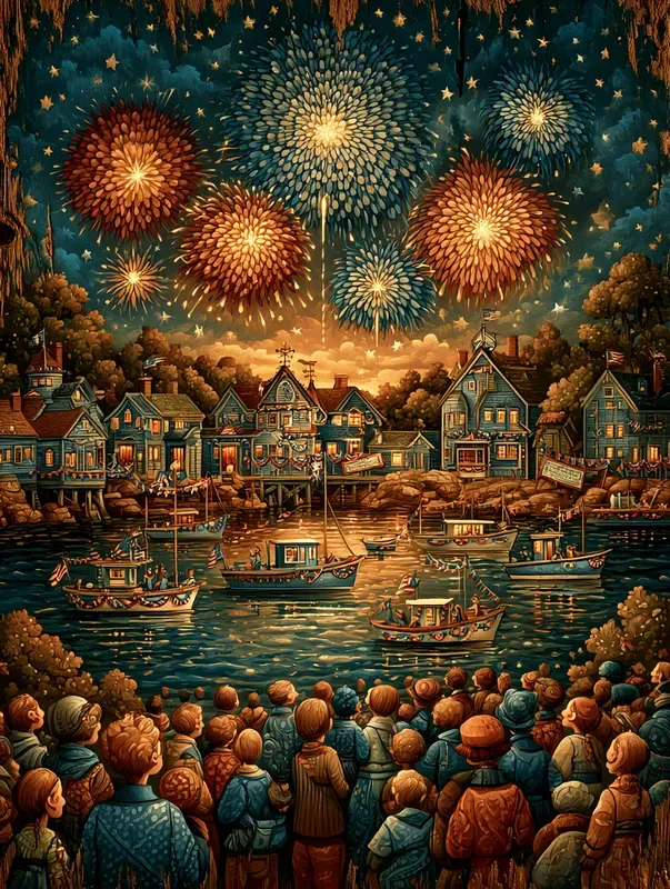 Fourth Of July Folk Art Americana