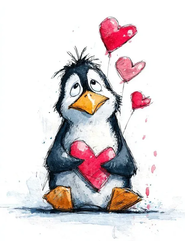 Whimsical Valentine Doodle Illustrations