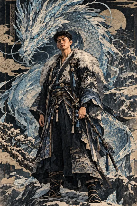 Ukiyoe Mythical Guardian Portraits