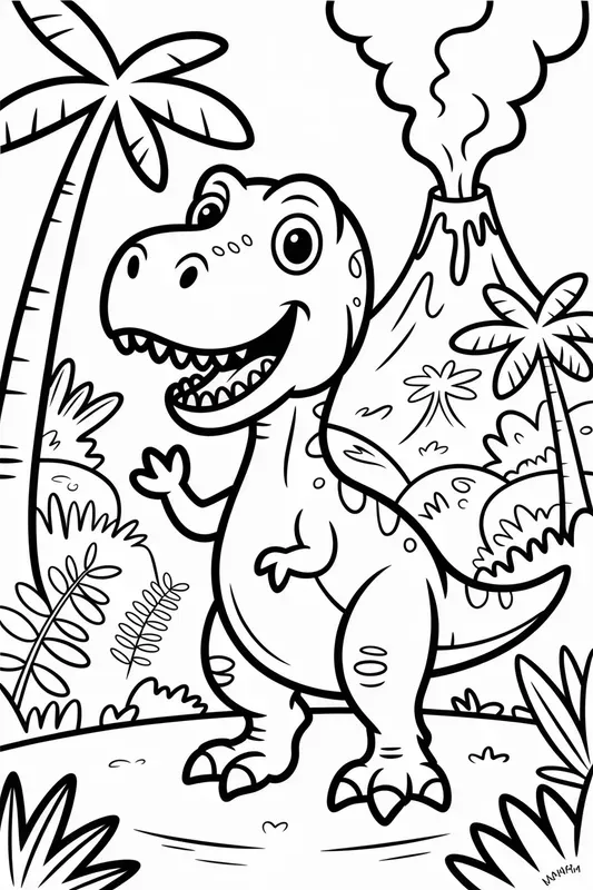 Clean Dinosaurs Coloring Pages For Kids