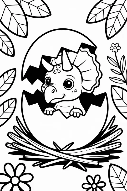 Clean Dinosaurs Coloring Pages For Kids