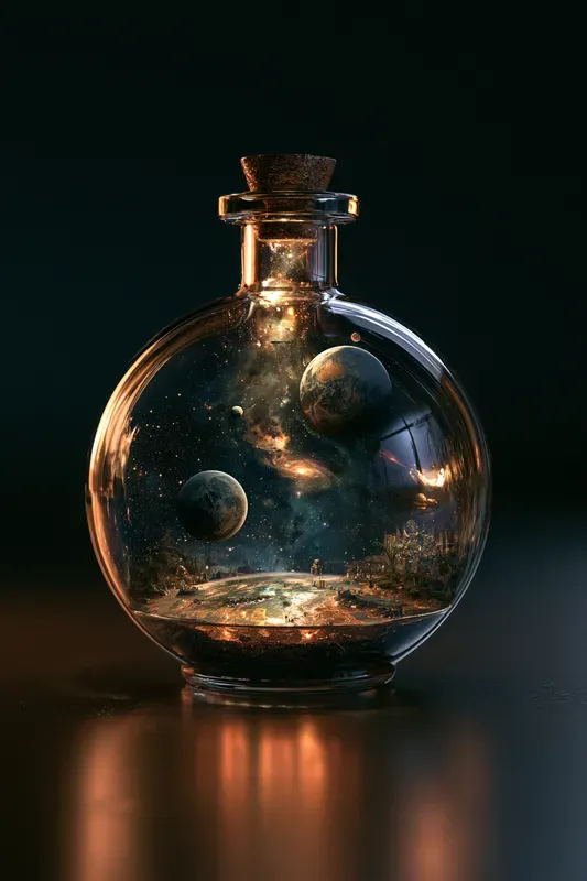 World In A Bottle Art Generator