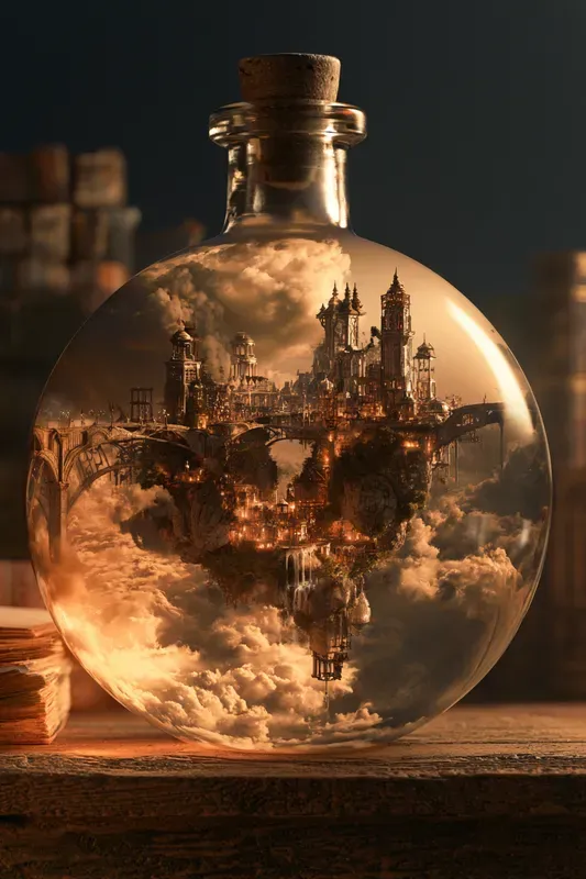 World In A Bottle Art Generator