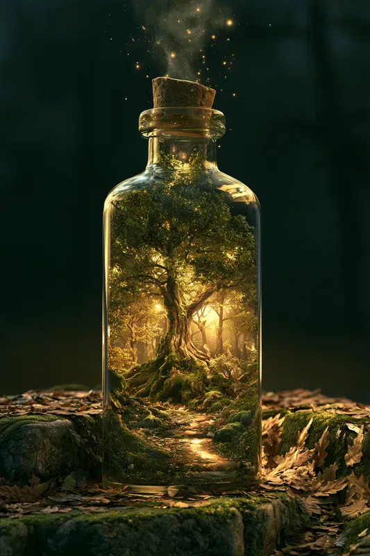 World In A Bottle Art Generator
