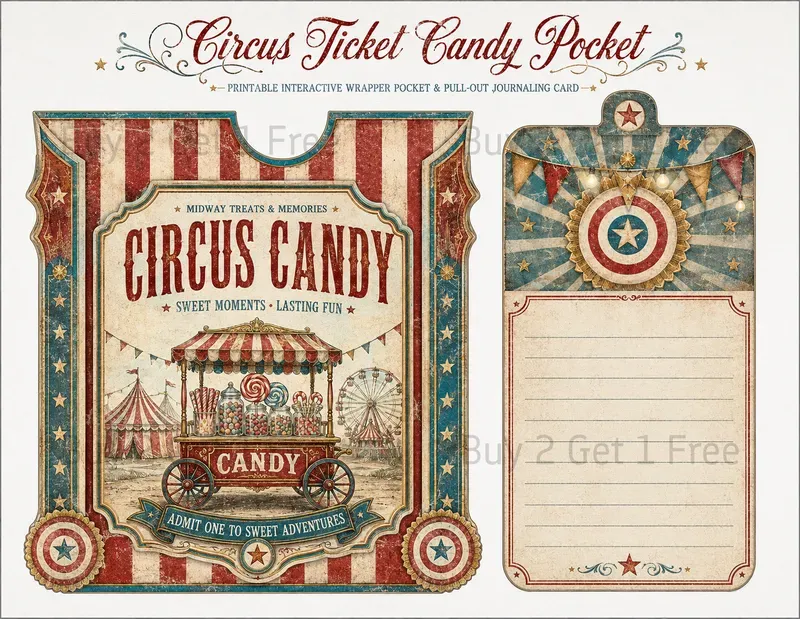 Wrapper Pocket Journaling Card Ephemera