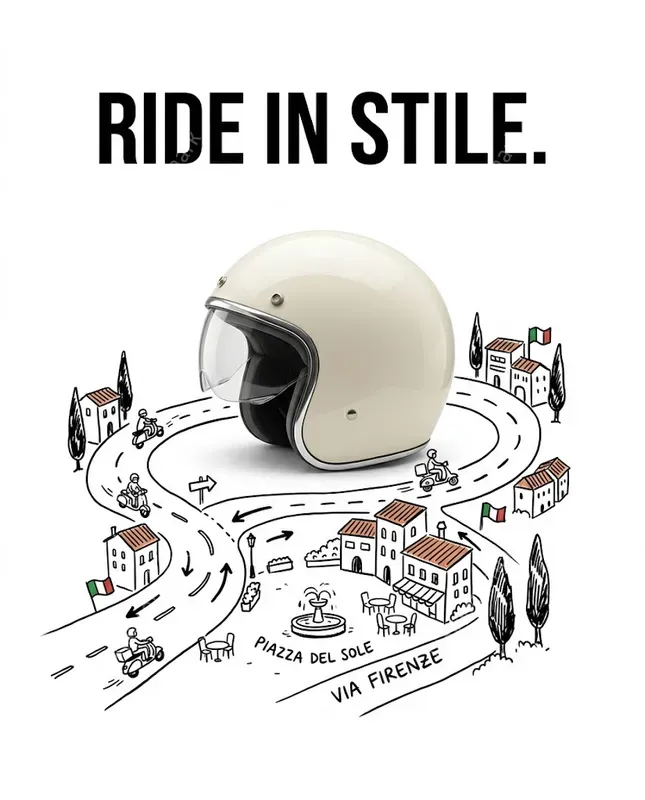 Minimalist Italian Doodle Advertisements