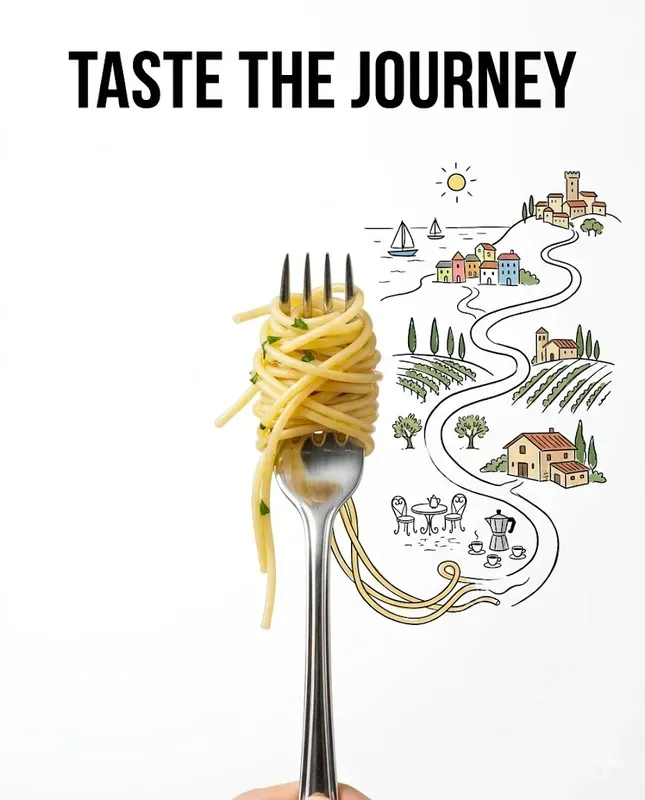 Minimalist Italian Doodle Advertisements