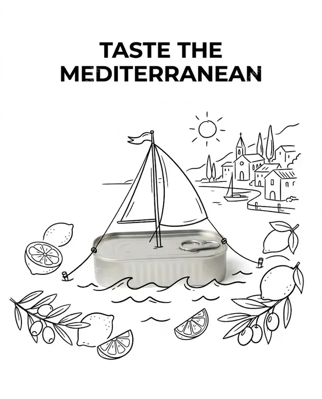 Minimalist Italian Doodle Advertisements