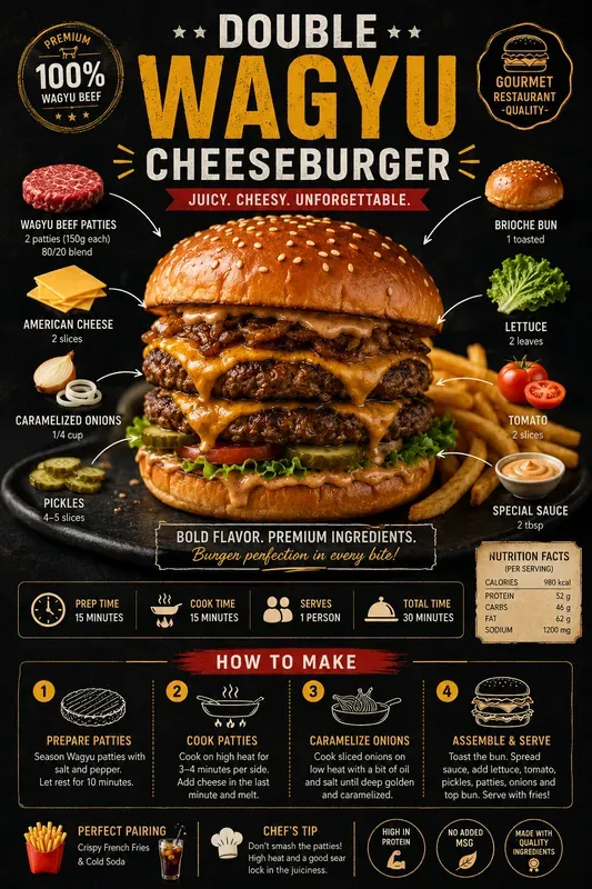 Premium Food Recipe Infographic Posters