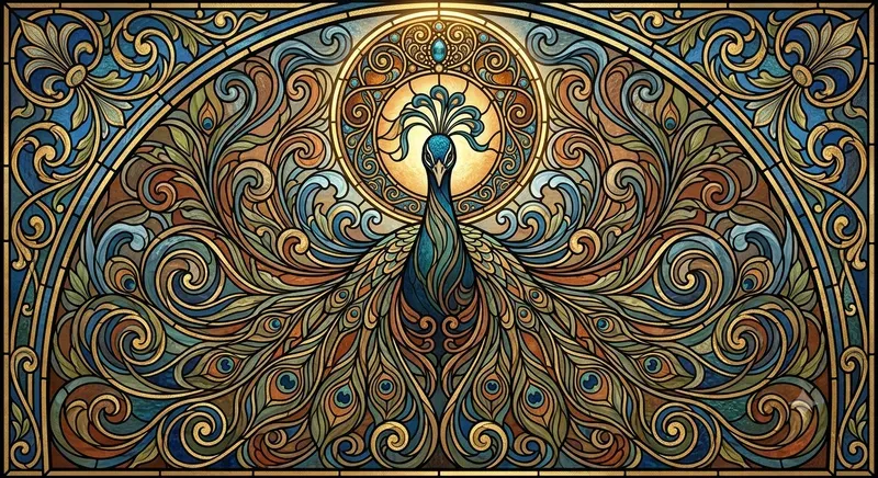 Celestial Whiplashes In Stained Glass