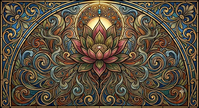 Celestial Whiplashes In Stained Glass