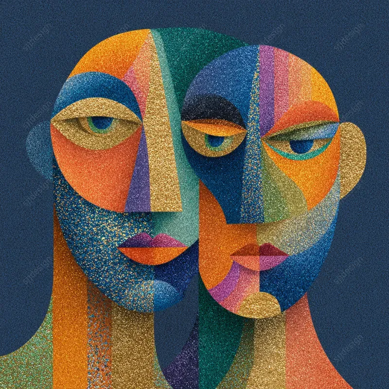 Geometric Portrait Collages