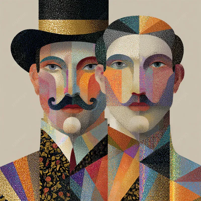 Geometric Portrait Collages