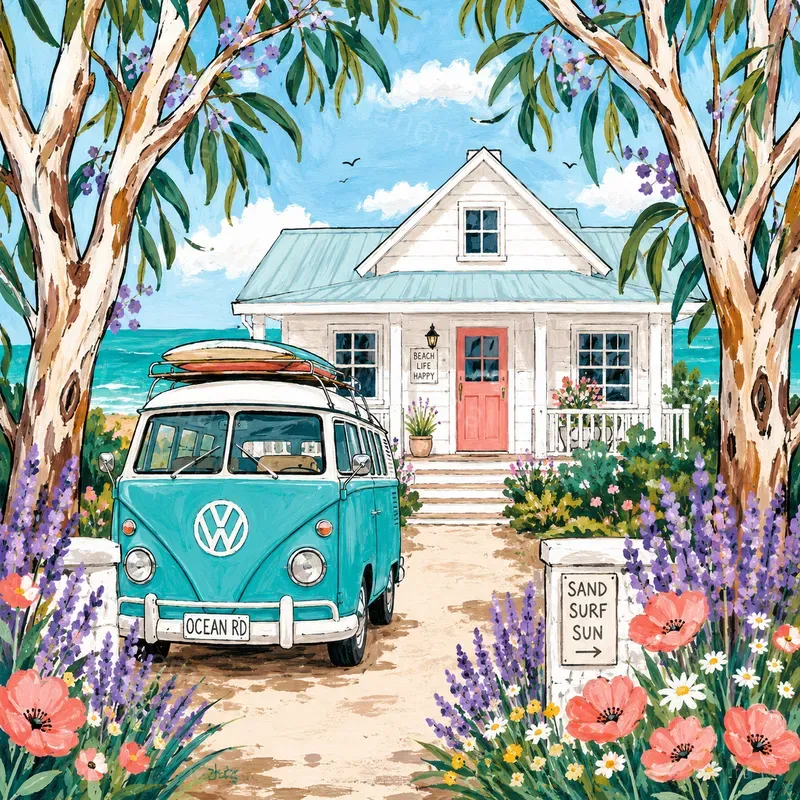 Brightly Colored Summer Illustrations