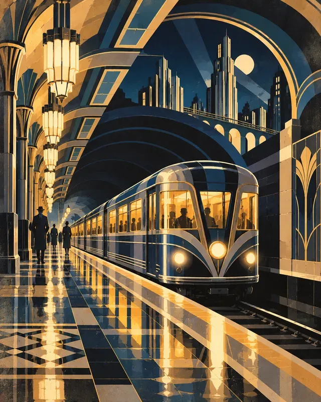 Art Deco Transit Posters