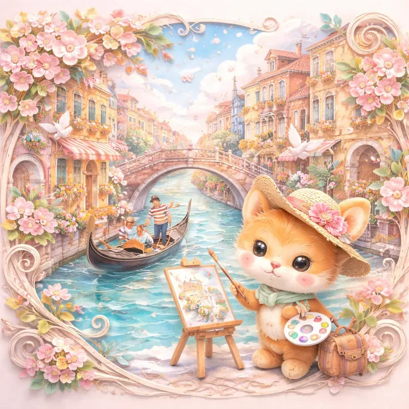 Whimsical Paper City Art Sets