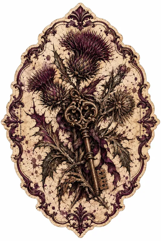 Gothic Dark Botanical Clipart Kits