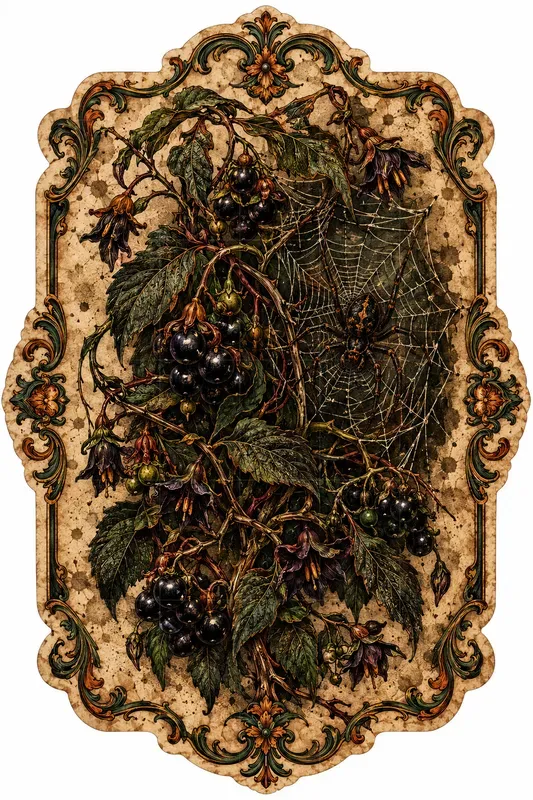 Gothic Dark Botanical Clipart Kits