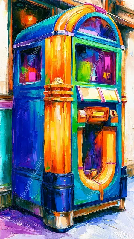 Vibrant Pop Expressionist Vintage Art