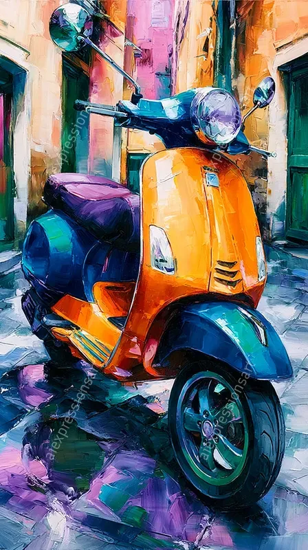 Vibrant Pop Expressionist Vintage Art