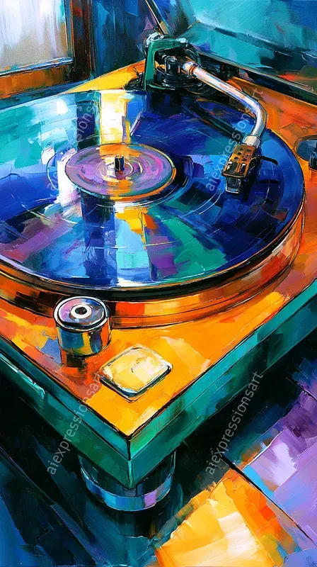 Vibrant Pop Expressionist Vintage Art