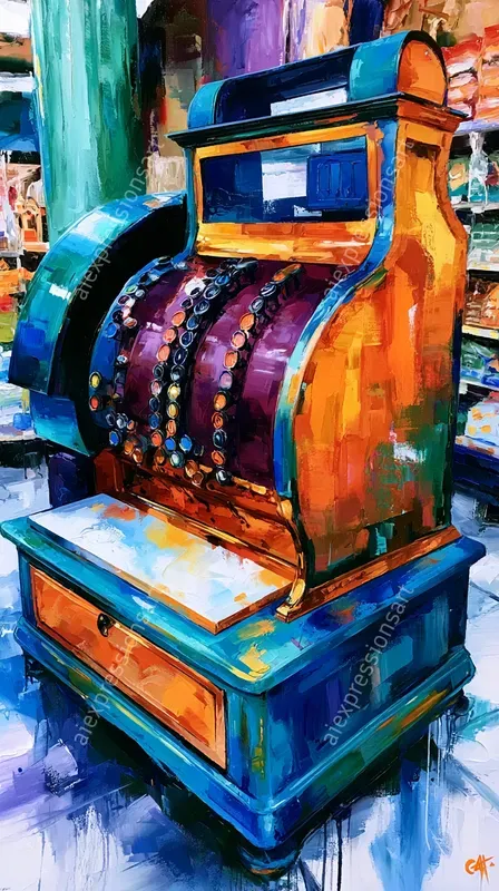 Vibrant Pop Expressionist Vintage Art