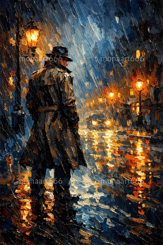 Midnight Rain Reflections