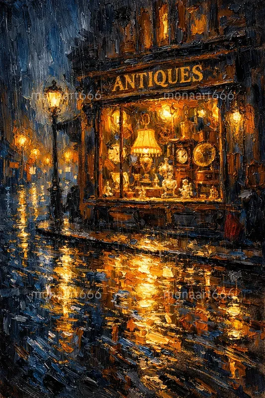 Midnight Rain Reflections