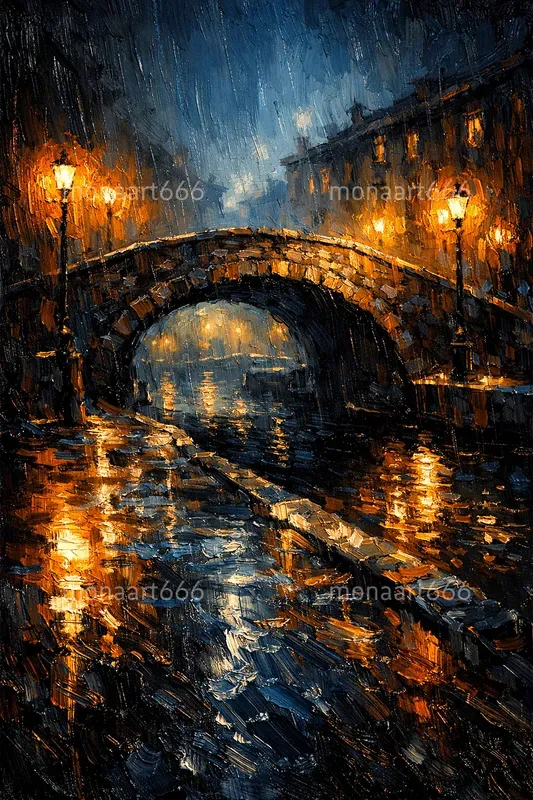 Midnight Rain Reflections