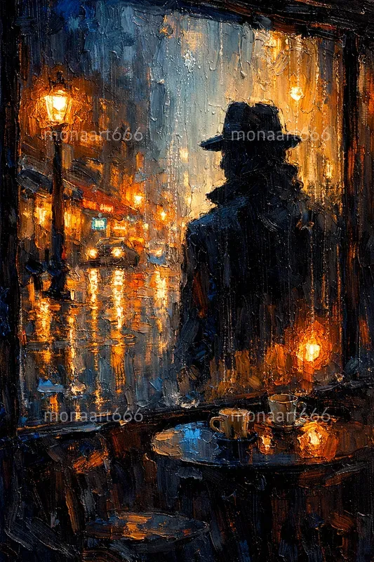 Midnight Rain Reflections