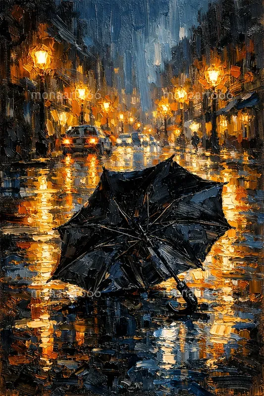Midnight Rain Reflections