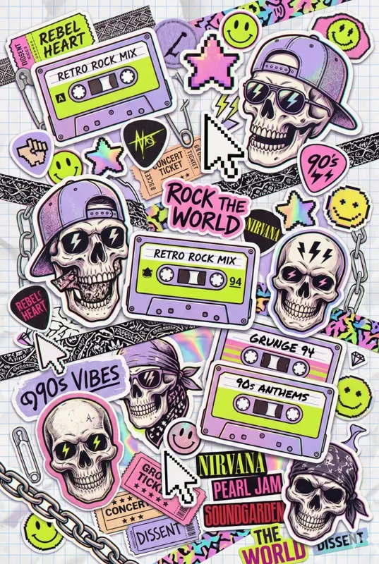 Retro Aesthetic Digital Journal Assets