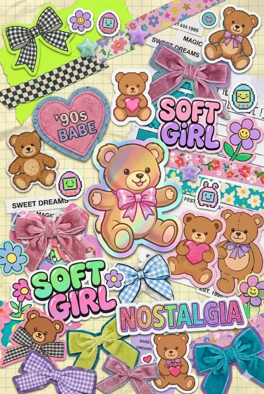 Retro Aesthetic Digital Journal Assets