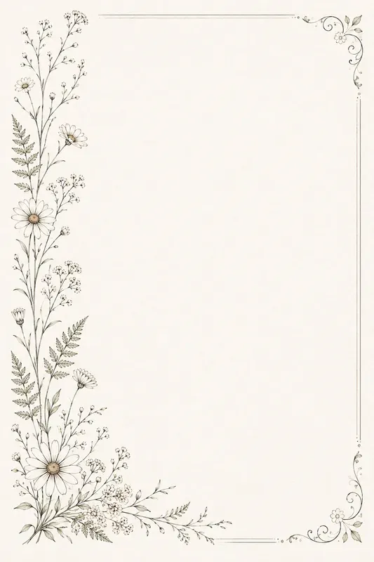 Elegant Floral Border Stationery Sets