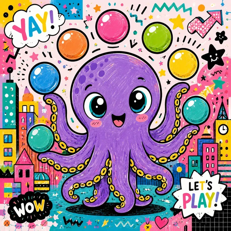 Cute Whimsical Pop Art Animal Packs