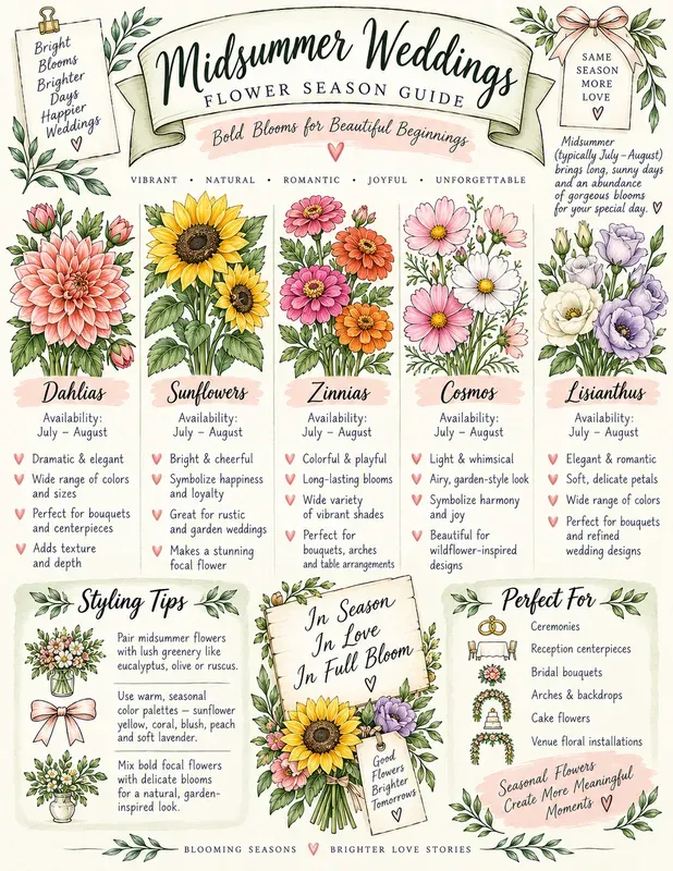 Wedding Flower Season Guide Infographics