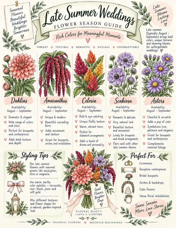 Wedding Flower Season Guide Infographics
