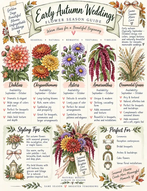 Wedding Flower Season Guide Infographics